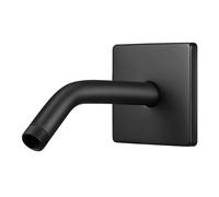 Brazo de ducha de acero inoxidable 304 de 15 cm de longitud que oculta las imperfecciones de la pared con bridas de gran tamaño, rosca resistente a la corrosión