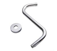 Brazo de ducha en forma de S, cuello de cisne de acero inoxidable 304 de 10 | Acabado electrostático brillante que resiste las huellas dactilares, roscas estándar de 0.5 pulgadas