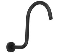 Brazo de Ducha Forma S, Extensión de Brazo Ducha Cuello Cisne, Reemplazo de Tubería Resistente Acero Inoxidable Sólido, para Cabezal Ducha de Baño(Brazo de ducha negro)