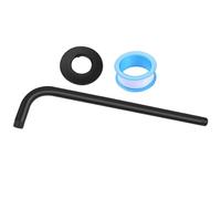 Brazo de ducha para ducha elevada Brazo de ducha con brida 30 cm/40 cm, acero inoxidable, for montaje en pared. repuesto for cabezal fijo y tipo lluvia(Black,30cm)