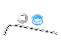 Brazo de ducha para ducha elevada Brazo de ducha con brida 30 cm/40 cm, acero inoxidable, for montaje en pared. repuesto for cabezal fijo y tipo lluvia(Sliver,40cm)