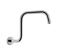 Brazo de ducha para ducha elevada Brazo extensor for cabezal de ducha, elevadores cuello cisne con bridas, tubo for alto for baño, 13 pulgadas(For Chrome)