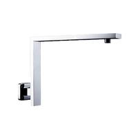 Brazo de ducha para ducha elevada Extensión de brazo ducha latón, cabezal tipo lluvia for baño, codo, soporte, tubo, repuesto for bañera pared, barra, accesorios(L Brass Chrome)