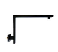 Brazo de ducha para ducha elevada Extensión de brazo ducha latón, cabezal tipo lluvia for baño, codo, soporte, tubo, repuesto for bañera pared, barra, accesorios(L Brass Black)