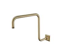 Brazo de ducha para ducha elevada Extensión de brazo ducha pared con soporte for cabezal acero inoxidable for accesorios baño(Brushed Gold)