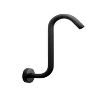 Brazo de ducha para ducha elevada Extensión for brazo de ducha, pared, barra acero inoxidable, herrajes for baño(Black)