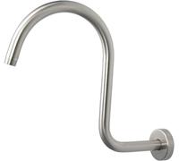 Brazo de ducha para ducha elevada Extensor de altura for ducha acero inoxidable, brazo en forma S 10.5 pulgadas largo(Brushed)