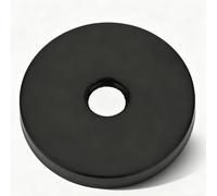 Brazo de Ducha Placa de Roseta Sello de Goma G1/2 Brida de Brazo de Ducha Moderna de Gran Diámetro para de Ducha (Negro)