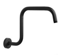 Brazo de extensión de cabezal de ducha, elevador de ducha de acero inoxidable negro mate, extensor de lluvia fuerte para baño de personas altas (2)