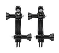 Brazo de Extensión para Casco, Soporte Estable para Cámara Deportiva, Amplia Aplicación Adecuada para Varias Cámaras Deportivas, 2 Juegos de Soporte Curvo para Escalada/Camping/Ciclismo