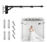 Brazo de extensión para montaje en pared, 53-100 cm, trípode de techo de 180°, rotación flexible, brazo triángulo con tornillo universal de 1/4 a 3/8, 3 secciones telescópicas, para luz de anillo, luz