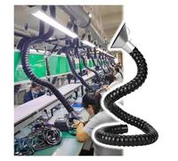 Brazo de extracción articulado y flexible, Manguera de recolección polvo con campana acero inoxidable 360°, blanca y negra for colector humos soldadura, 3,2-9,8 pies(Black 2 2/3 in,L 9.8ft/300cm)
