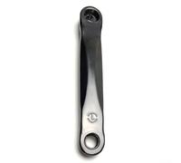 Brazo de manivela de bicicleta interior de 170 mm, par izquierdo y derecho con agujero rómbico de 13 x 13 mm y estándar para montaje de pedal de rosca M14 (manivela izquierda)