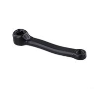 Brazo de manivela de hierro resistente para bicicleta estática de 127 mm de distancia central con agujero cuadrado y soporte de pedal roscado para bicicleta deportiva de interior, lado izquierdo y