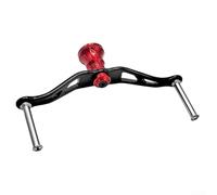 Brazo de manivela de metal para Daiwa Fuego Tatula Exeler Caldia Prorex Carrete de pesca 95 mm Distancia entre ejes CNC Aluminio Pieza de Repuesto Negro Rojo Oro (rojo)