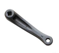 Brazo de manivela izquierda de aleación de aluminio ligero de 140 mm o 152 mm de longitud corta, agujero de pedalier rómbico de 14 mm, rosca de pedal, color negro para bicicletas de niños (152 mm)