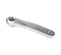 Brazo de manivela izquierda para bicicleta para sistema Hollowtech II, compatible con SLX para la serie XT, pierna de repuesto de aluminio rígido y ligero para mantenimiento de bicicletas (plateado)