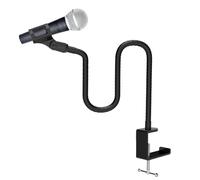 Brazo de micrófono compacto: brazo de cuello de flexible y que ahorra espacio con adaptador de 3/8" - 5/8" | Abrazadera de mesa para micrófonos para jugar, grabar y transmitir en