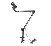 Brazo de Micrófono de Juego RGB, Brazo de Auge de Micrófono con Luz RGB Controlable, Soporte de Micrófono con Conectores 3/8 y 5/8, Cojinete de Carga de 1 Kg, Flexible y Ajustable