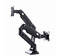 brazo de monitor gembird para 2 pantallas de escritorio ajustable 17-32 pulg
