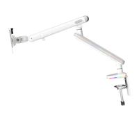Brazo de observación de metal retroiluminado para pantallas de 17 y 38 pulgadas, herramienta menos modificable, montaje en escritorio, plan eficiente de espacio, construcción de aluminio fuerte, brazo