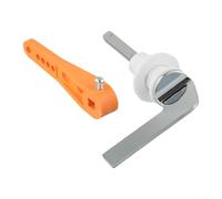 Brazo de palanca de metal para cisterna de inodoro de repuesto, aleación de zinc resistente a la corrosión, palanca de largo alcance para tanques de inodoro estándar, acabado cromado