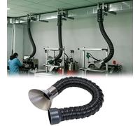 Brazo de recogida de manguera de escape de humo con capucha de acero inoxidable, extracción y soplado de conductos flexibles para taller colgante, manguera de conducto de ventilación comercial