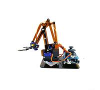 Brazo de robot acrílico sin montar con garra para plataformas Arduino que apoya actividades STEAM alineadas con el plan de estudios y trabajo de proyectos independientes (negro)