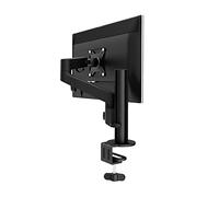 Brazo De Soporte para Monitor De Escritorio, Tipo Columna, De 15" A 32", con Rampa De Elevación, De Aleación De Aluminio Negro, Soporta hasta 22 LB.
