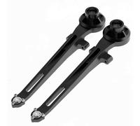 Brazo de suspensión trasera de aleación de aluminio para coche Tamiya 1/10 2WD BBX BB01 RC (negro)