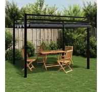 Brazo de techo retráctil antracita de 3x3 m, sombrilla de aluminio para exteriores, tienda de campaña, muebles de exterior, suministros para el hogar, decoración Anthricite