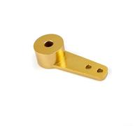 Brazo de timón de dirección única de aleación de aluminio, tamaños de orificio de 3,1 mm, 4,1 mm, 5,1 mm para coche y barco modelo RC (dorado, montaje M2) (5,1 mm)