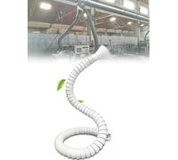 Brazo extractor de humos ajustable, Capilla industrial 360 del silicón brazo de extracción humos que suelda tamaños múltiples lechosos negros(Milky,1.97 IN-78.74 IN)