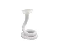 Brazo extractor de humos ajustable, Manguera De Escape Humos Soldadura, Brazo Extractor En Forma Bambú POM, 50 Mm, 75, 80-200 Cm, Campana Cuadrada Blanca(Dia. 50mm,200cm)