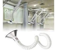 Brazo extractor de humos blanco universal de 8-6-4-2 pulgadas, manguera de conducto para salones de belleza, tiendas y laboratorios, tubo aislado con boquilla (OD 174 mm L 1 m)