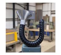 Brazo extractor de humos, válvula ajustable, manguera de ventilación flexible con campana de acero inoxidable