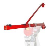 Brazo giratorio de hasta 600 kg de horca con 75 cm de longitud o 250 kg a 110 cm de longitud para cabrestante, polipasto, elevador, polipasto eléctrico, fijación cuadrada para andamios, soporte de