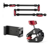 Brazo Mágico con Abrazadera, Soporte para Cámara con Súper Abrazadera Ajustable de 360° Brazo Mágico, Brazo Articulado Largo para Cámara con Soporte para Teléfono y Rosca de 1/4