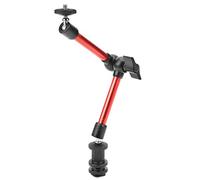 Brazo Mágico para Cámara, 11 Pulgadas, Aleación de Aluminio, 360 °, Ajustable, Soporte de Base de Brazo Universal, Soporte con Tornillo de Soporte de Zapata Fría, para Cámara (11 Pulgadas Rojo)