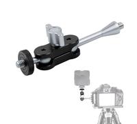 Brazo Magico, Super Clamp Magic Arm Con Cabeza Esférica Giratoria De 360°, Abrazadera Cámara Rosca Universal 1/4 Pulgada, Montura Monitor Luz Relleno Para Fotografía Teléfono Móvil, Gris 1 Pieza
