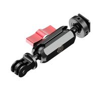 Brazo mágico universal de 17 mm con cabeza de bola doble para cámaras deportivas y accesorios de fotografía DSLR, montaje flexible