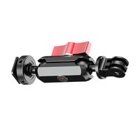 Brazo mágico universal de 17 mm con cabeza de bola doble para cámaras deportivas y accesorios de fotografía DSLR, montaje flexible