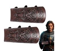 Brazo Medieval Prominente, Protector De Ala De Alambre - 1 Par De Correas De Muñequera Para Caballeros Medievales Para Hombres Adultos Padre Protección Antebrazo Custband En Ralings