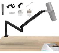 Brazo Microfono, Brazo de Micrófono de Perfil Bajo Brazo de Micrófono Premium Giratorio de 360° Soporte de Micrófono Universal con Barra de Extensión Adicional Para Juegos Podcasting