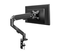 Brazo Monitor Brazo de monitor individual apto for pantallas de 17 a 30" de hasta 19,8 lb, soporte de escritorio for monitor con resorte de gas ajustable con abrazadera en C y base con ojal, VESA máxi