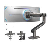 Brazo Monitor HUANUO para Pant Ultraan a 49 Pulgadas, Soporta a 18kg, Soporte Escritorio Aluminio para Pant Ultraan, Soporte Monitor Único Ajustable con Abrazadera-C, Base Grommet, VESA Máx 100x100mm