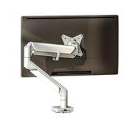 Brazo Monitor Soporte de escritorio for monitor individual for pantallas de 17 a 32 pulgadas, brazo ergonómico ajustable con resorte de gas for monitor con USB, abrazadera en C y base con ojal, VESA 7