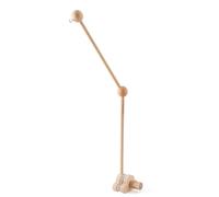 Brazo móvil para cuna de bebé, diseño de nube de madera de 27 pulgadas, soporte ajustable desmontable, bonita campana para cama de cuna, soporte para colgar campanas de viento (de madera)