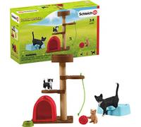 Brazo Mundo 9-piece Recreo Gatos Animal Juguetes Juego Schleich 73045