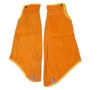 Brazo soldador para protección, mangas de cuero para barbacoa, parrilla, carpinteros, talleres, hombres, padres, mangas de soldadura de cuero de doble capa para niños y mujeres